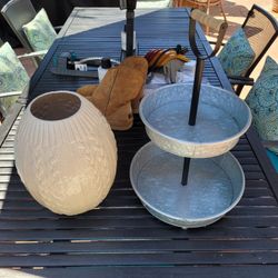 Flower Pot And Tiered Tray