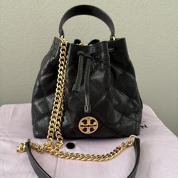 Tory Burch Black Quilted Crossbody Bag