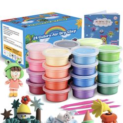 Modeling Clay Kit - 24 Colors Magic Air Dry Ultra Light Clay, Safe & Non-Toxic