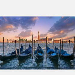 Venice , Italy , Gandolas , Canvas