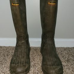 lacrosse outdoorsman burly like green rubber boots hunting fishing work prob size 13 