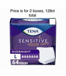 TENA Sensitive Care Overnight Underwear for Women, Adult diapers, Large, 64 Ct. Russell/Boulder area