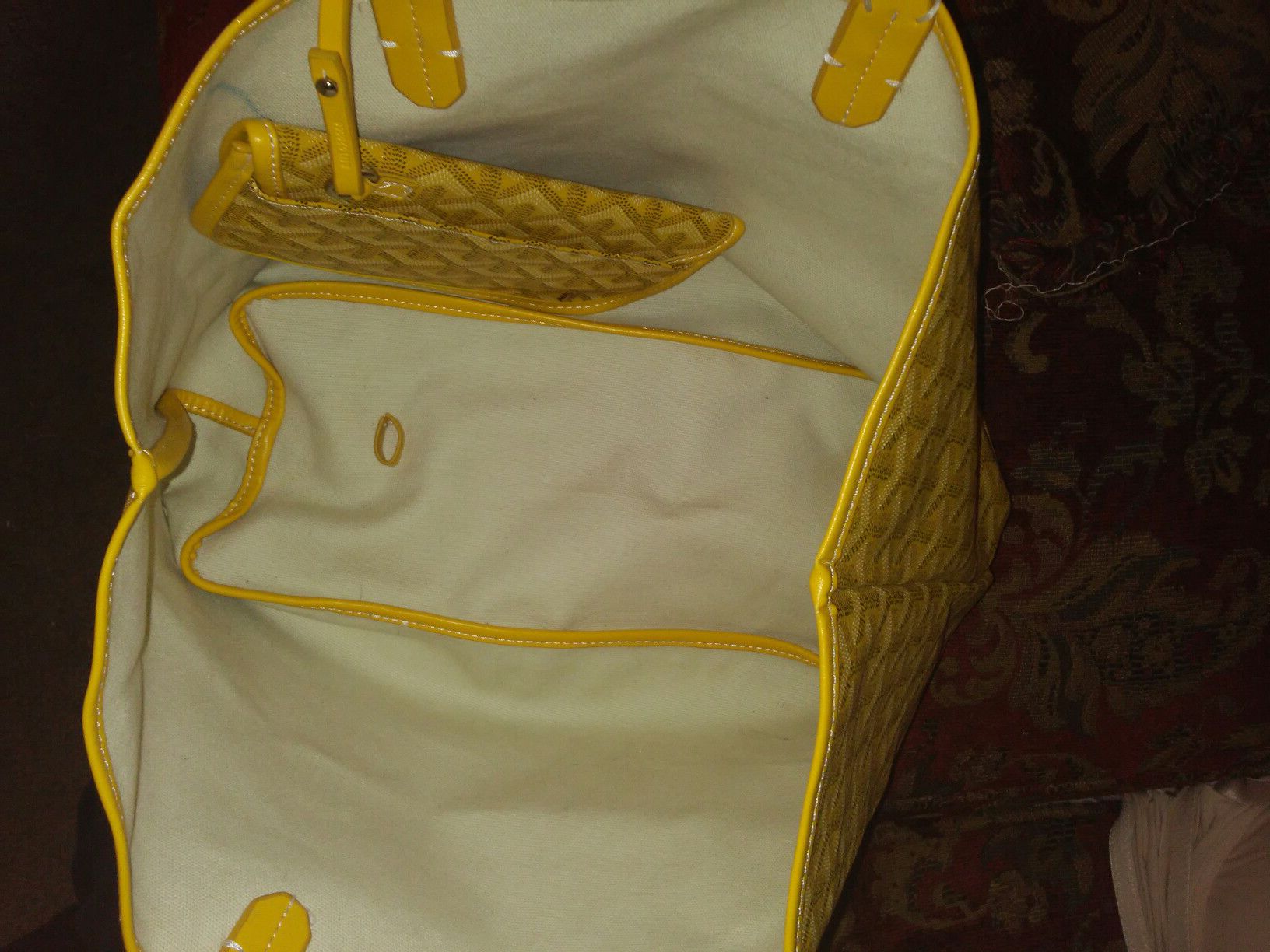 Saint-louis cloth tote Goyard Yellow in Cloth - 34375931