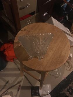 Footed lead crystal candy bowl