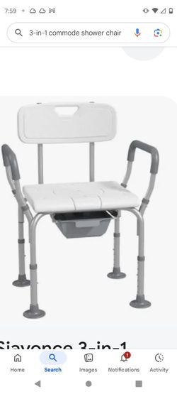 COMMODE WITH SQUARE TOILET SHOWER CHAIR