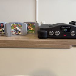 Nintendo 64 Bundle w/ 3 Controllers + Mario Kart, Mario 64, F-Zero