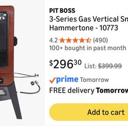 Pit Boss Grills PBV3G1 Vertical Smoker, Red Hammertone