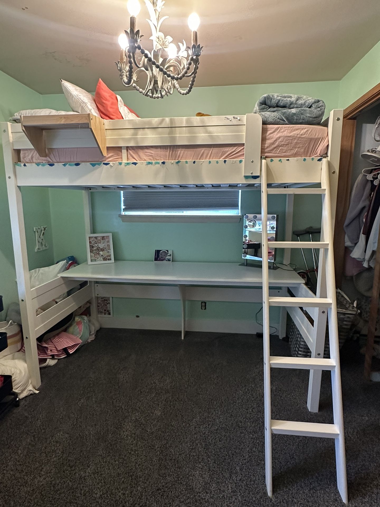 Single Loft Bed With Desk