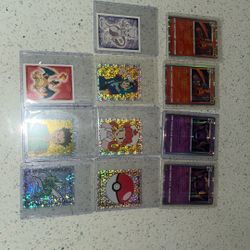 Pokémon Cards And Stickers. 