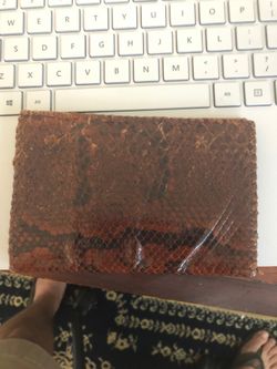 Snake Skin Leather Wallet