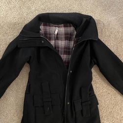 Free People Black Winter Coat