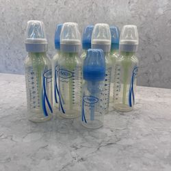 Multiple 8oz Dr Brown Anti-Colic Plastic Bottles