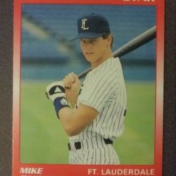 1989 Star Minor League Michael Mike Rhodes #79 Rookie Fort Lauderdale Yankees Baseball Collectible Vintage Sports