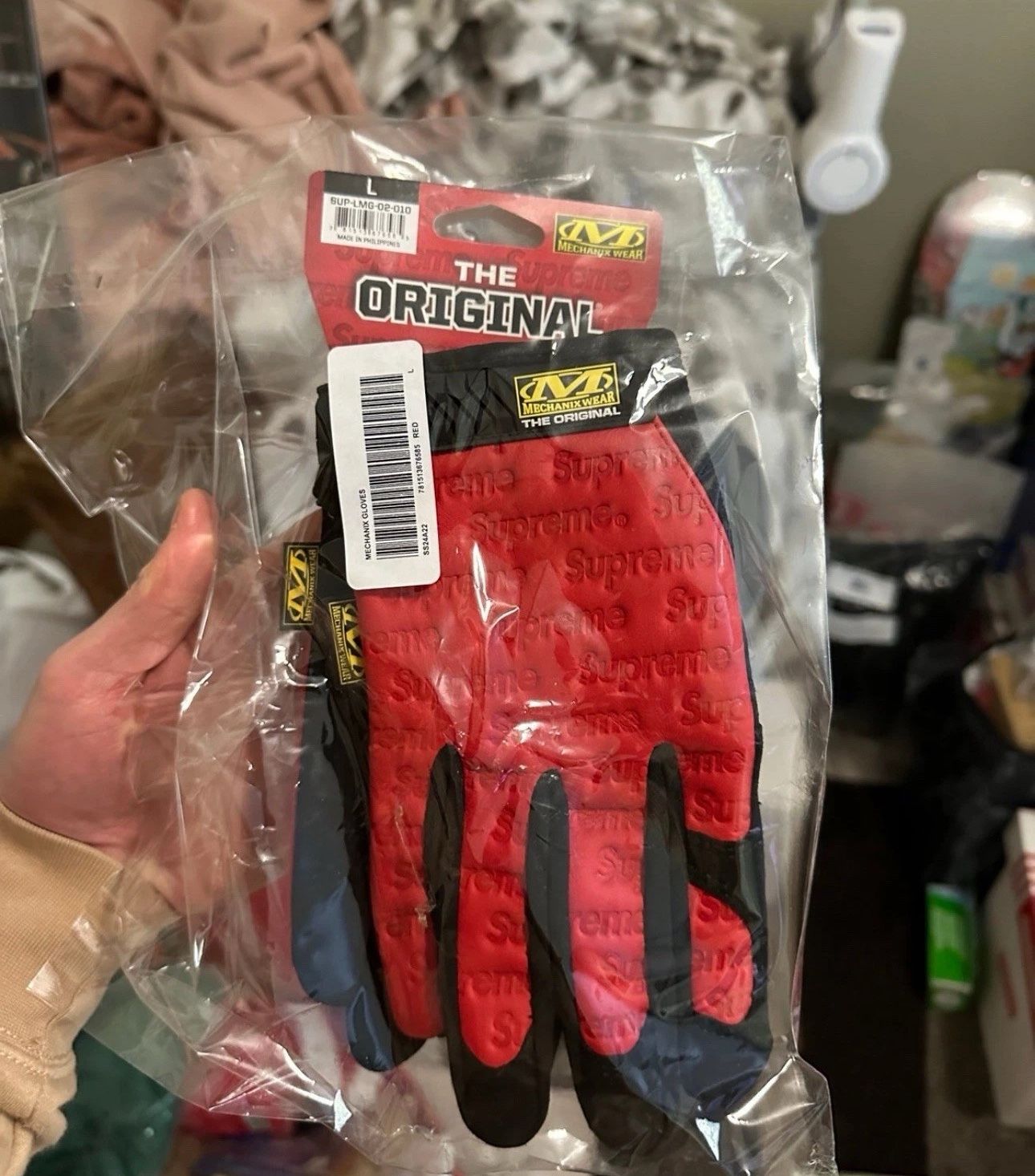 Supreme Mechanix Leather Work Gloves SS24 Red - Size Large