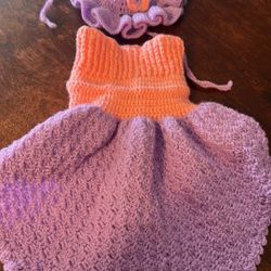 Vestido Y Gorrito Para Perrita Nuevo 