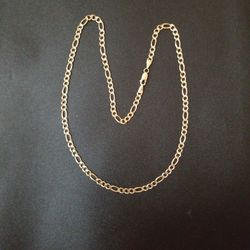 14k Yellow Gold Mens Figaro Chain