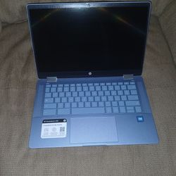 HP Chromebook x360 14" 2-in-1 Touchscreen Laptop – Intel Inside – Blue