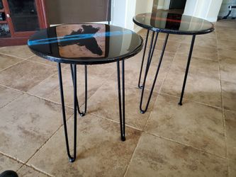 Epoxy river end tables