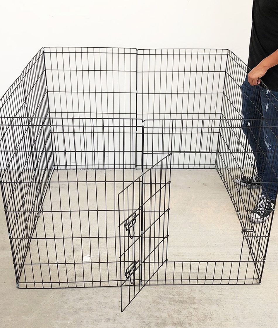 Brand New $40 Foldable 36” Tall x 24” Wide x 8-Panel Pet Playpen Dog Crate Metal Fence Exercise Cage