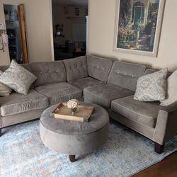Great Sectional And Ottoman - Cindy Crawford