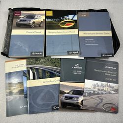 ORIGINAL OEM 2007 LEXUS RX350 RX 350 FACTORY OWNER’S MANUAL WARRANTY QUICK GUIDE LEATHER HOLDER POUCH CASE
