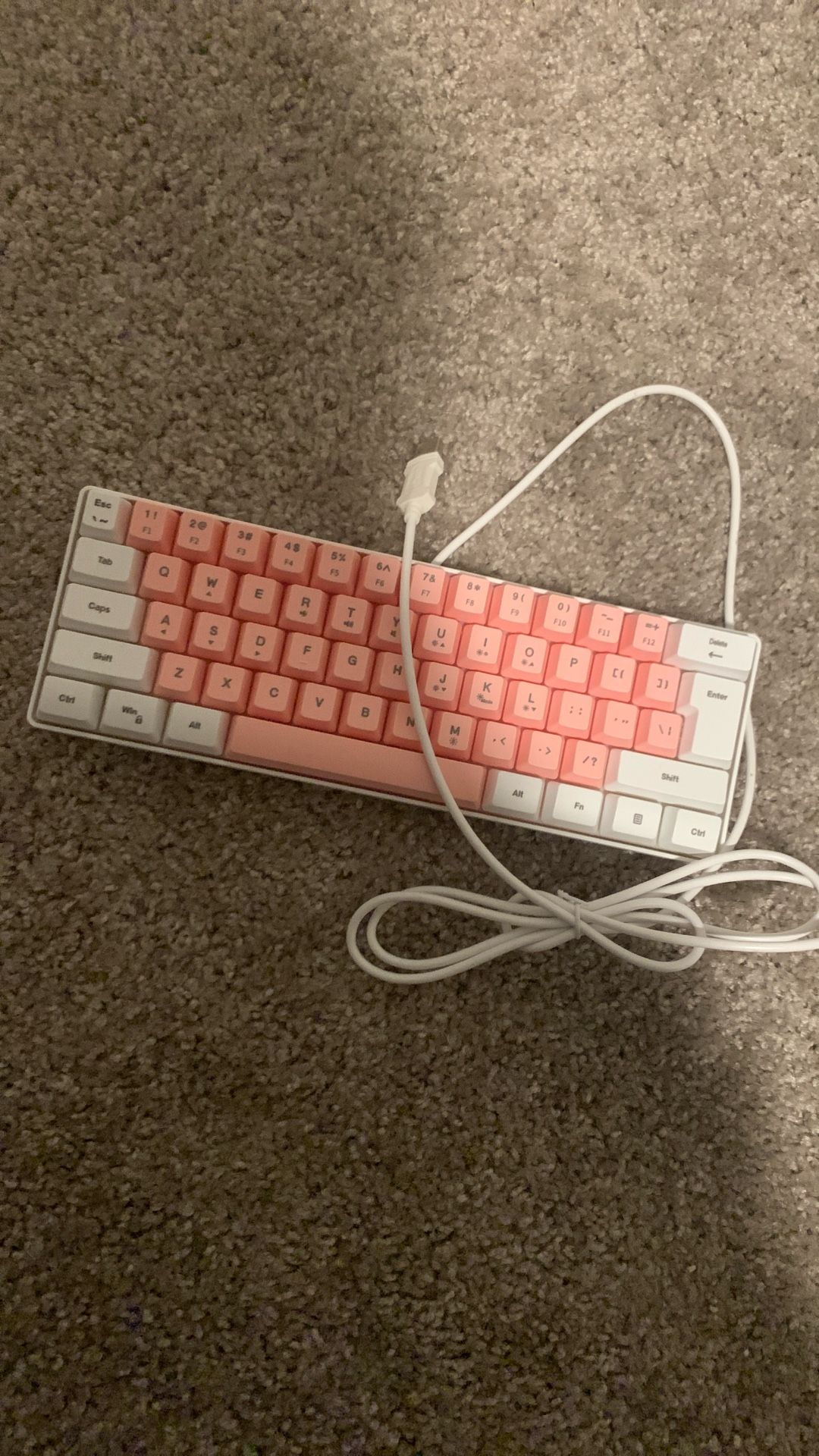 Pink And White Keyboard