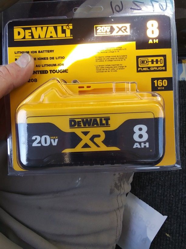 Dewalt Max Load 20v 8 Amp Battery