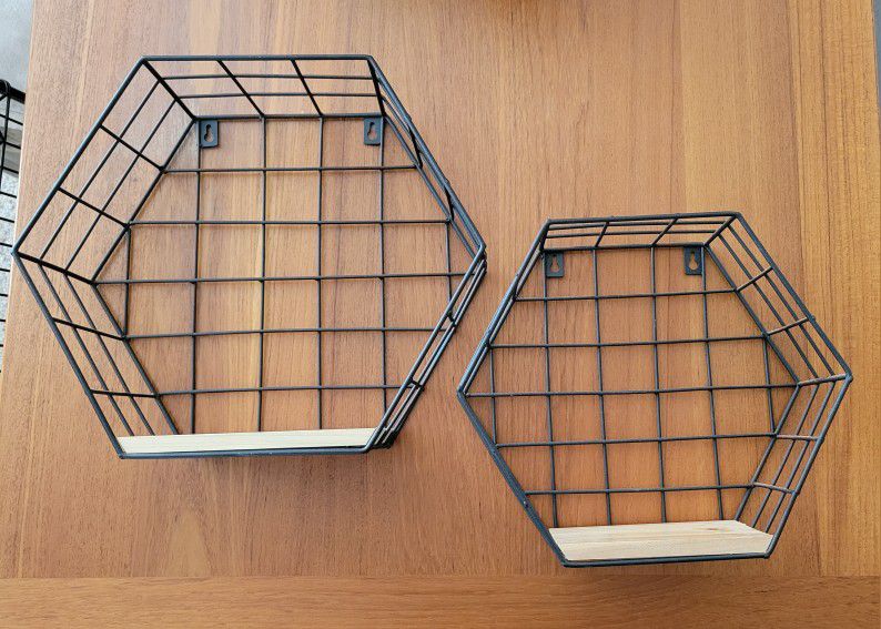 Geometric Floating Shelves, Set of 2