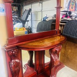 Entry Table With Mirror