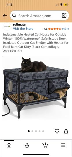 New indestructible heated cat house for outside weather