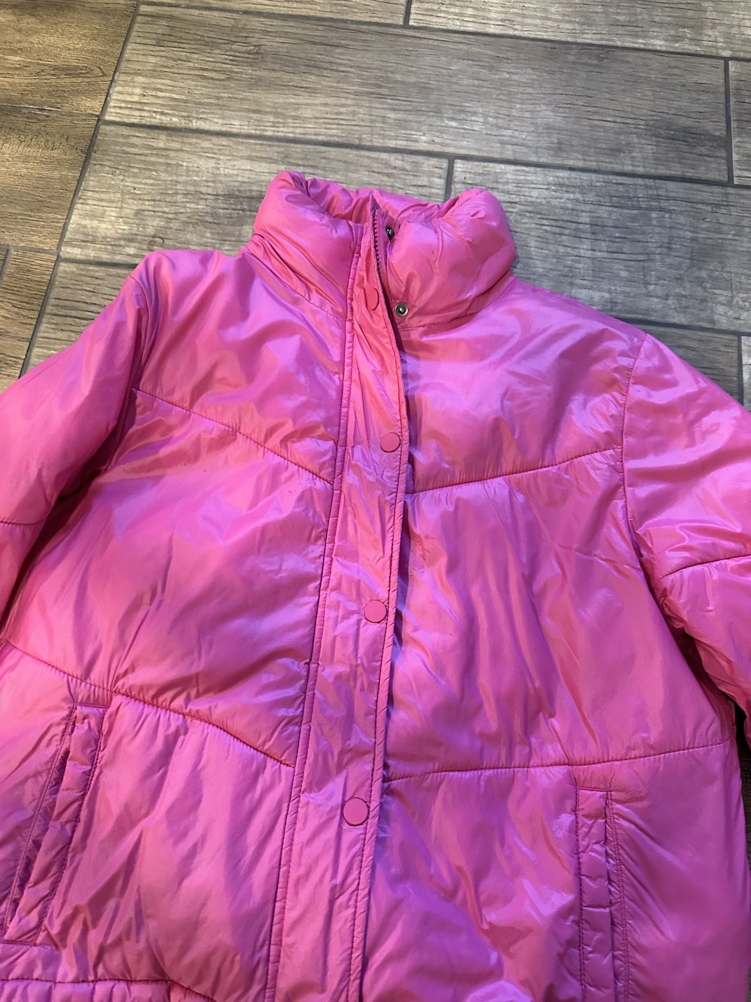 Pink Puffer Winter Jacket In Great Condition Size Medium
