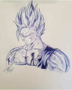 Gohan pen drawing