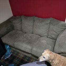 Taupe Sued-Like Couch 88L“x38W“x29H