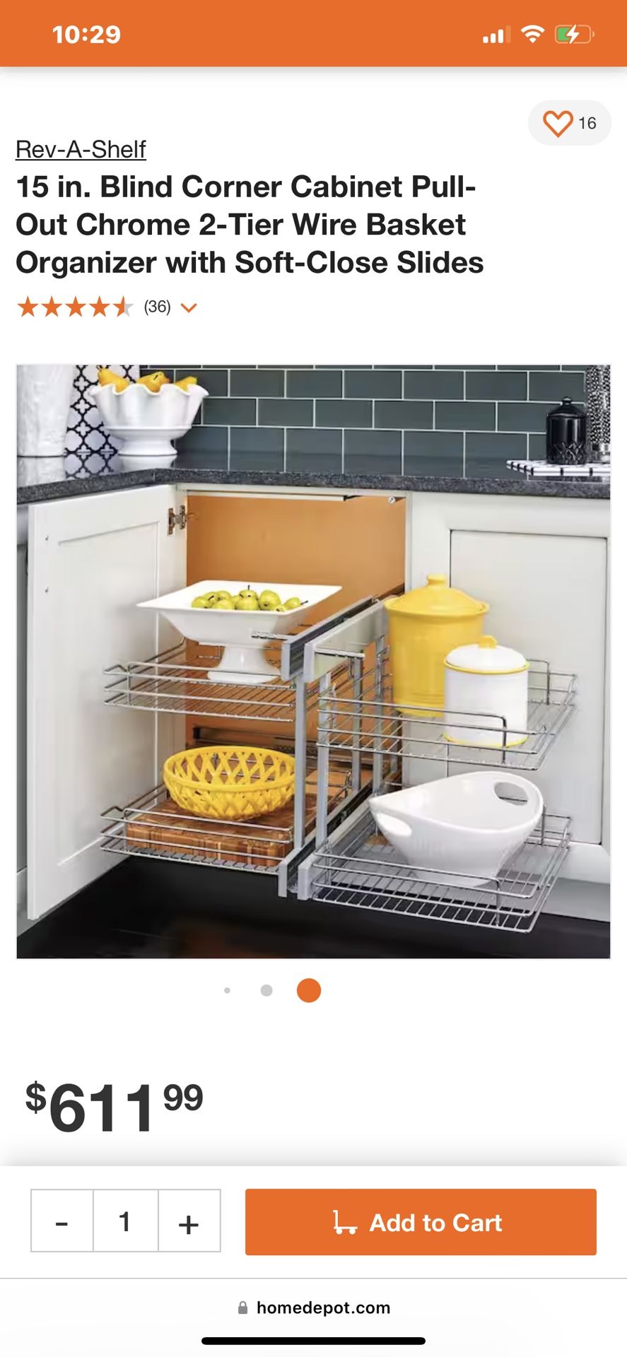 Rev-A-Shelf Blind Corner Optimizer 15”