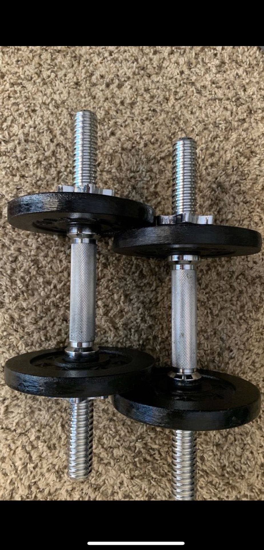 Adjustable Dumbbells 170 lb total in perfect condition