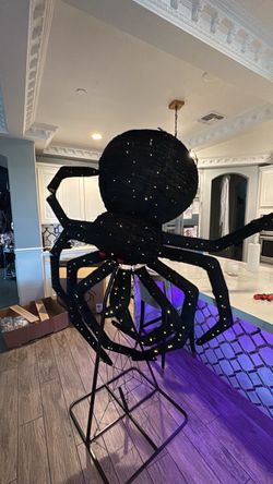 Large pre-lit Halloween decoration with 238 warm white LED lights and 2 red flashing LED eyes