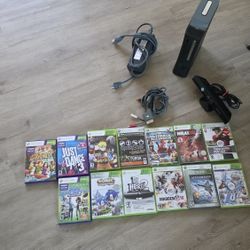 Xbox 360, with 13 games+ kinekt, no controller