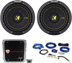 Bass package deal WITH INSTALLATION. 2 kicker comp 12” with box and 1000w amplifier
