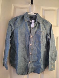 New Gap Kids Denim Shirt Sz 8