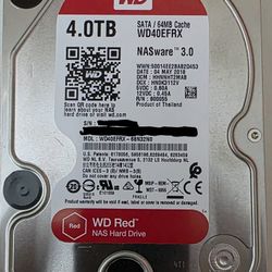 Used 4TB WD Red NAS HDD