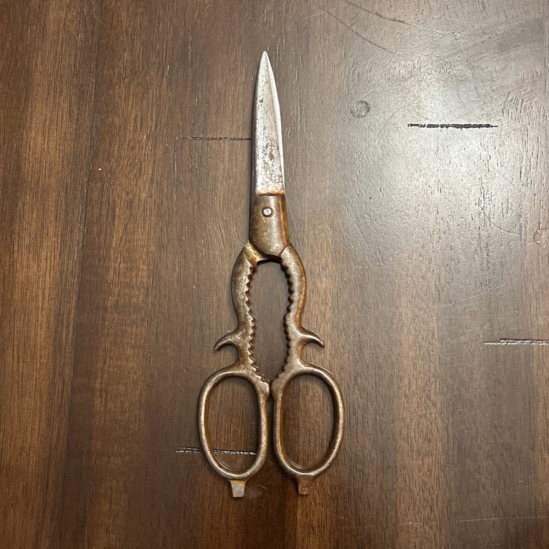 Forged Steel Antique Scissors- Made In USA Engraved In Them