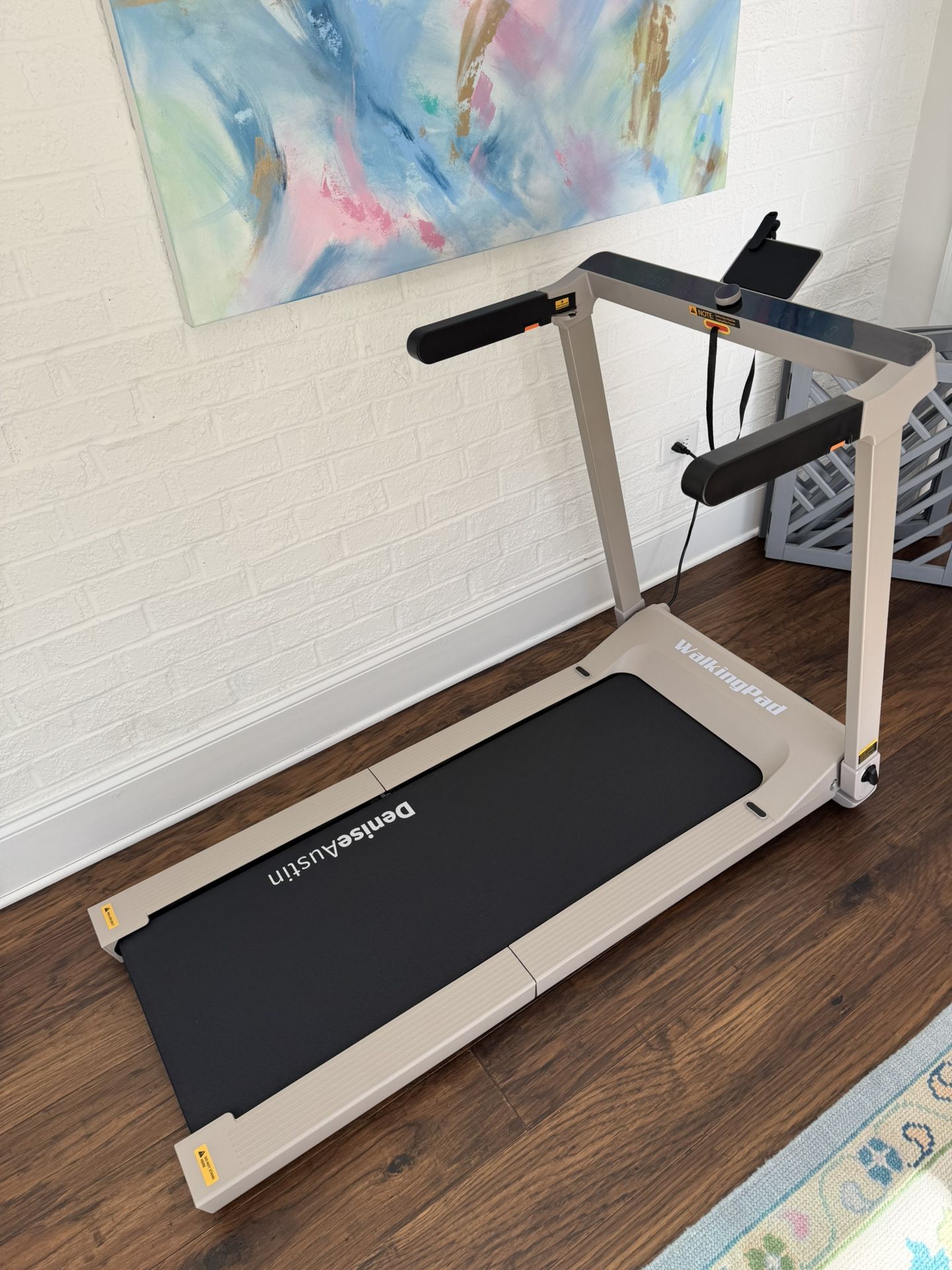 Denise Austin 2.0 Foldable Treadmill (Taupe Color)