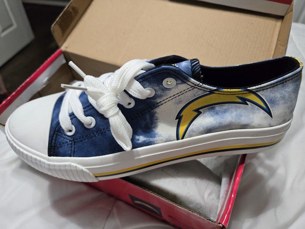 LA Chargers Low Top Canvas Shoes