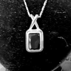 925 Sterling Silver Necklace With Black Onyx Pendant. ⚫️ Excellent Addition To Your Jewelry Collection 👌 