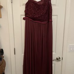 Wine red Bridesmaids/Prom Dress