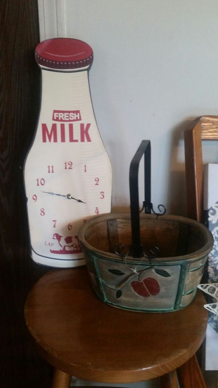 Antique milk clock
