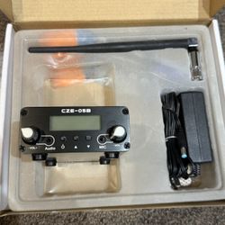 CZERF CZE-05B 0.5w MINI Audio Amplifier FM Transmitter 76-108MHz Stereo PLL LCD Color Black