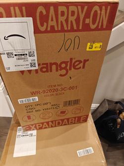 Wrangler 22" Expandable Carry-On Luggage – Black