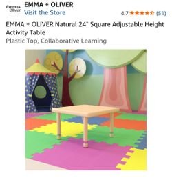 NEW Emma + Oliver Kids Adjustable Activity Table