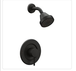 Moen align single handle posi-temp eco-performance shower faucet trim kit in matte black